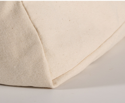 Eco Friendly White Large Capacity Custom Logo Cotton Canvas Bag