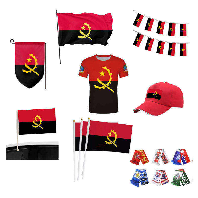 2027 Angola Election T-shirt / Cap / Flag / Scarf Set Custom