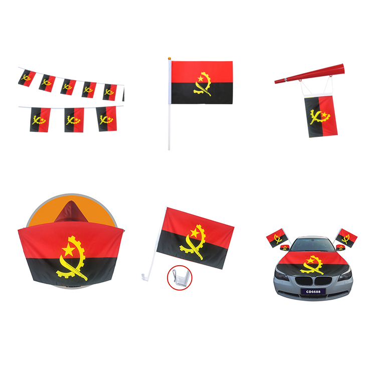2027 Angola Election T-shirt / Cap / Flag / Scarf Set Custom