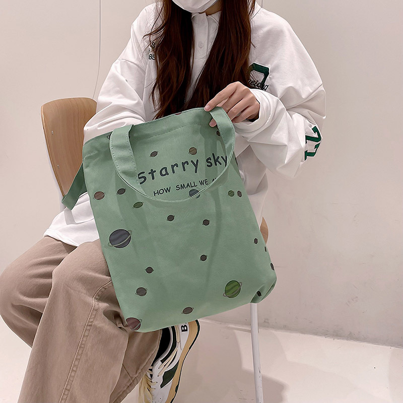 Cute Cartoon Personality Creative Custom Cotton Canvas Bag Reusable Shopping Bag