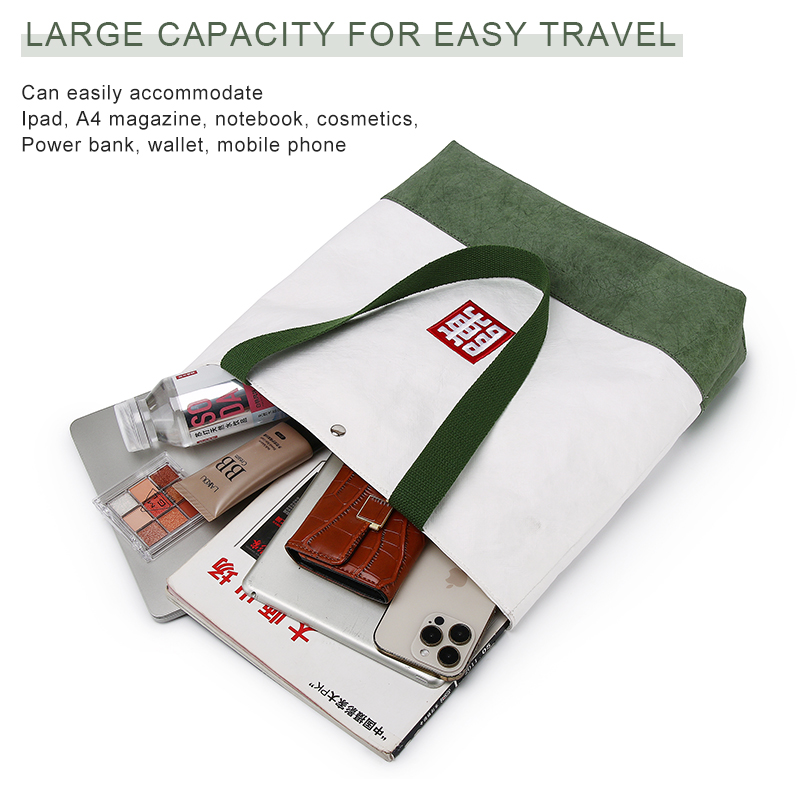 Custom Large Capacity Tyvek Tote Bag