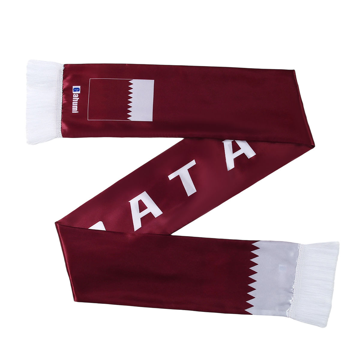Gahumi Qatar Al Annabi World Cup Fan Scarf – Host Nation Gold Stripes Soccer Scarf