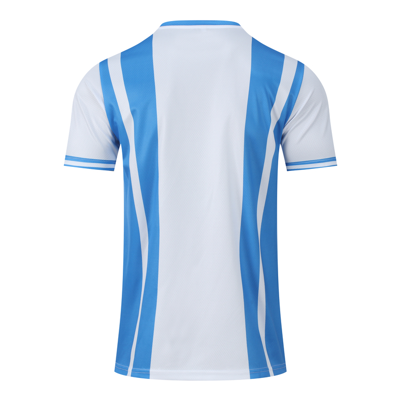 Football T-shirts-Crew Neck 150g Football Check – Blue and White