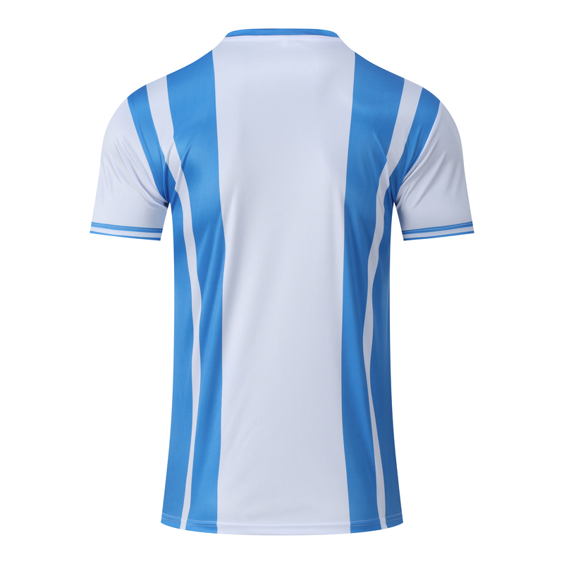 Football T-shirts-V-Neck 150G Reversible Moisture Transfer – Blue & White