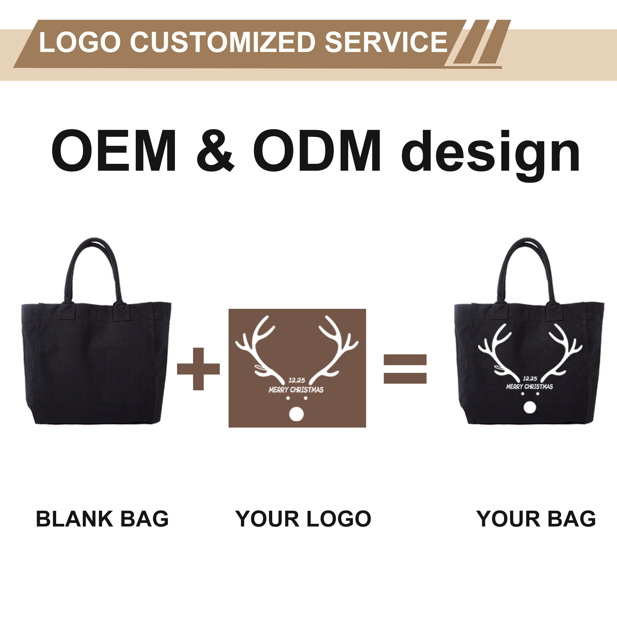 Simple Design Reusable Large Capacity Tote Canvas Bag
