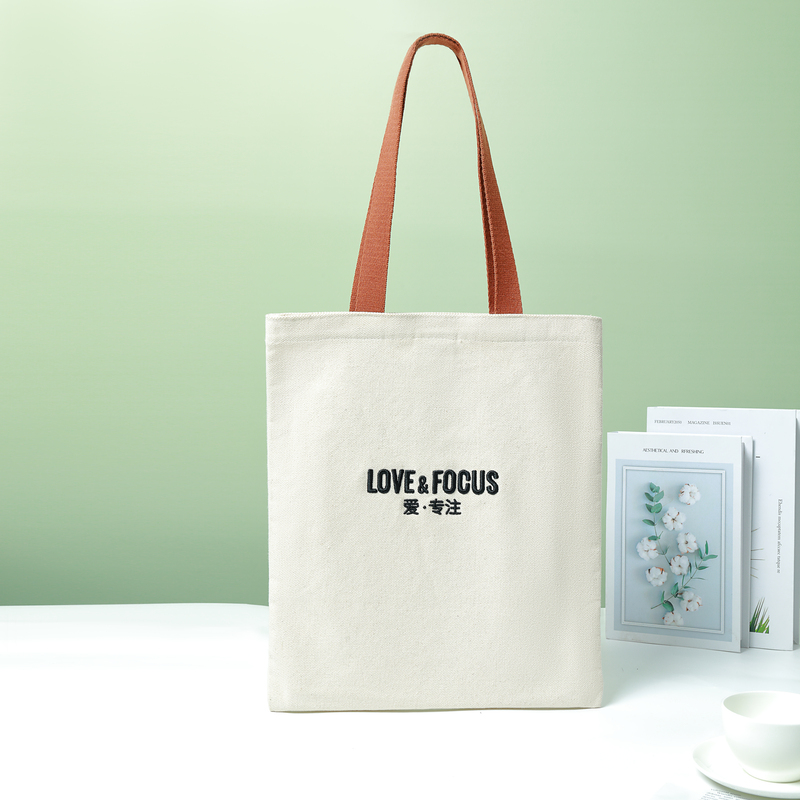 Love Focus Bottomless Sideless Canvas Bag