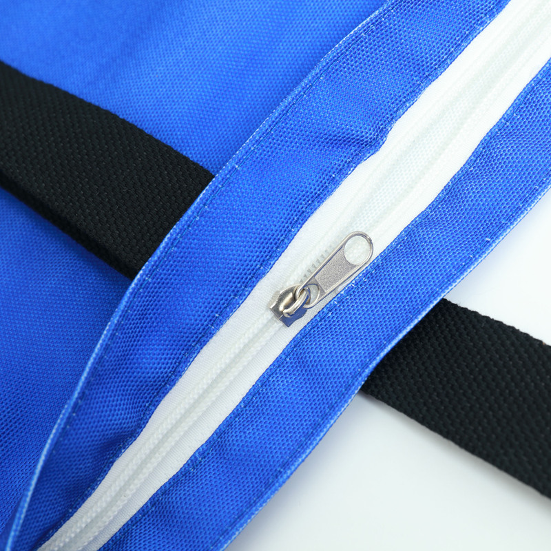 Blue patchwork canvas bag