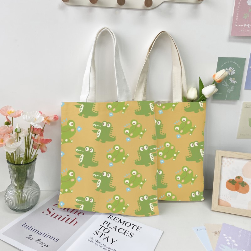 Foldable Makeup Logo Size Printed Eco Friendly Reusable Women Shopping Bag Sublimation Custom Cotton Canvas Tote Bag