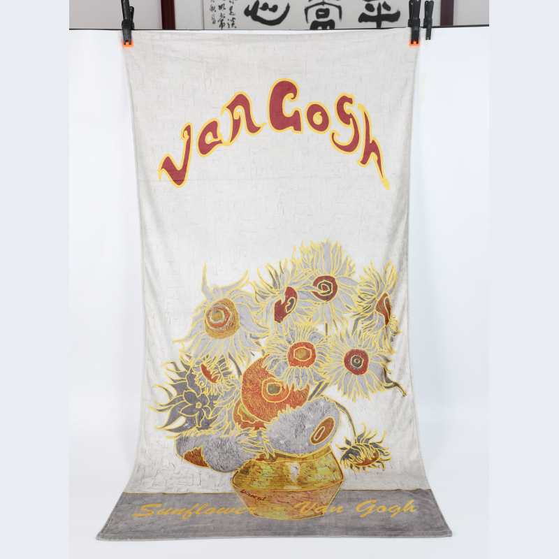 70*140cm, 310g Van Gogh bath towel, microfiber