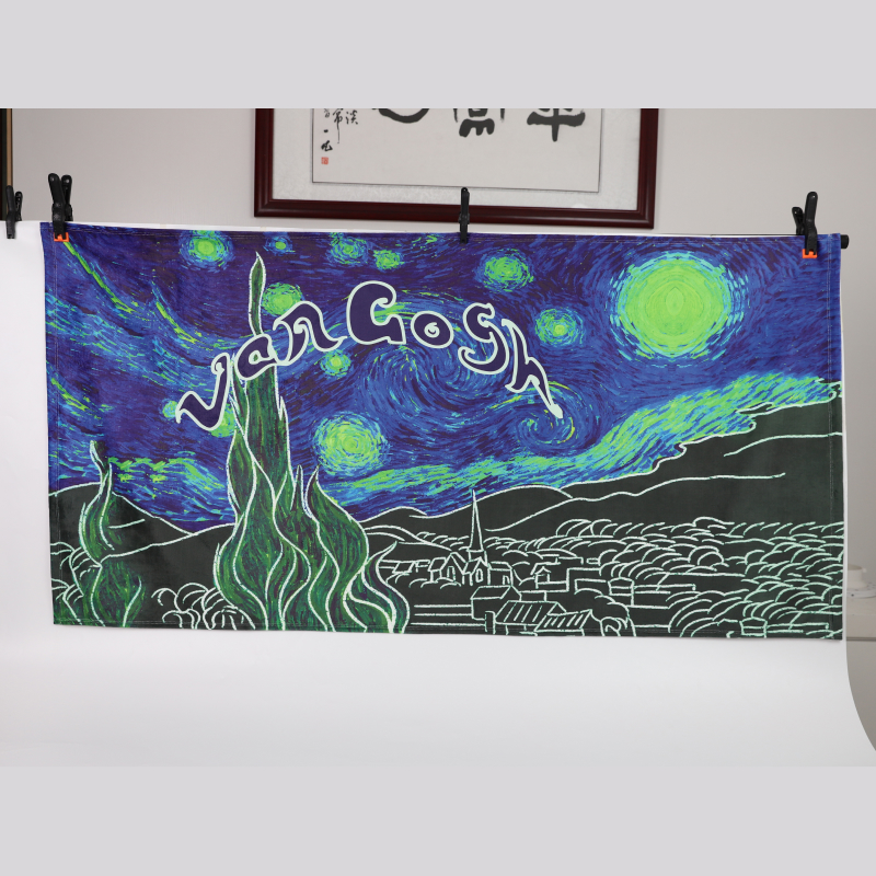 70*140cm, 310g Van Gogh bath towel, microfiber
