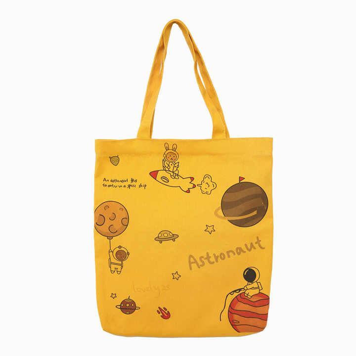 Cute Cartoon Personality Creative Custom Cotton Canvas Bag Reusable Shopping Bag