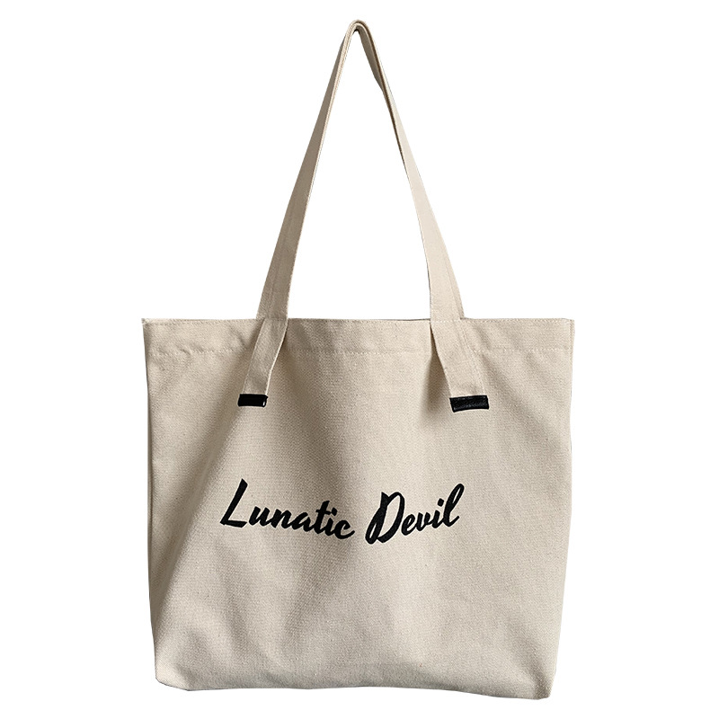 Creative Printable Logo Cotton Canvas Bag Large-capacity Shopping Bag Suitable For Advertising