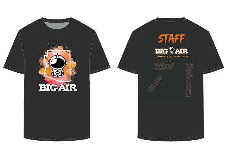 Big Air Children’s Indoor Park Chain Customized Member Children’s T-shirts + Staff T-shirts