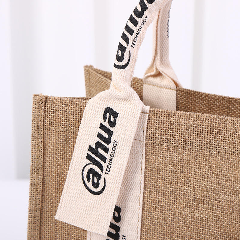 Wholesale Eco-friendly Recycled Reusable Grocery Shopping Gift Canvas Jute Burlap Tote Bag