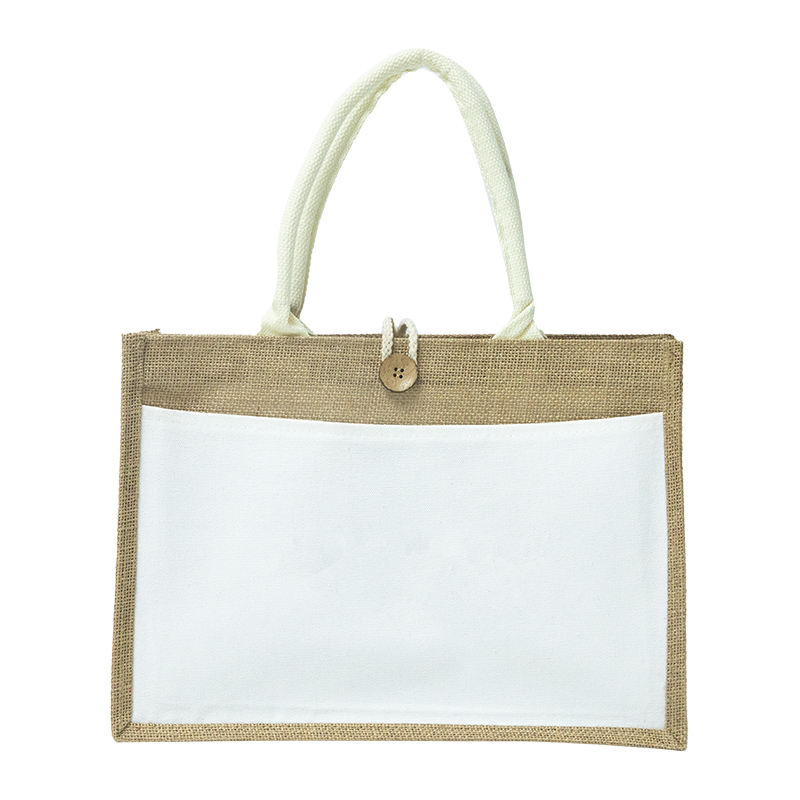 Wholesale Eco-friendly Recycled Reusable Grocery Shopping Gift Canvas Jute Burlap Tote Bag