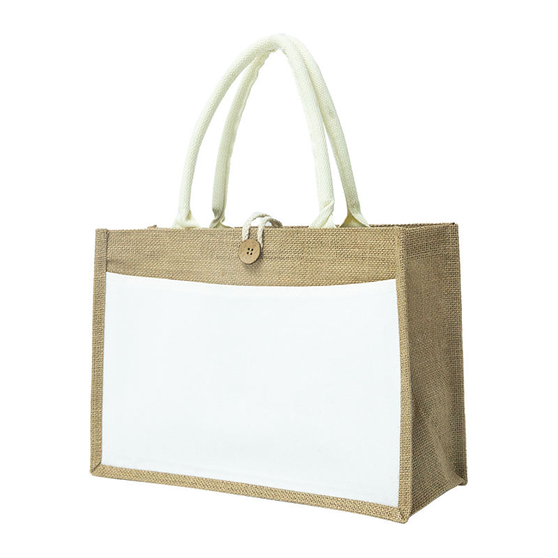 Wholesale Eco-friendly Recycled Reusable Grocery Shopping Gift Canvas Jute Burlap Tote Bag