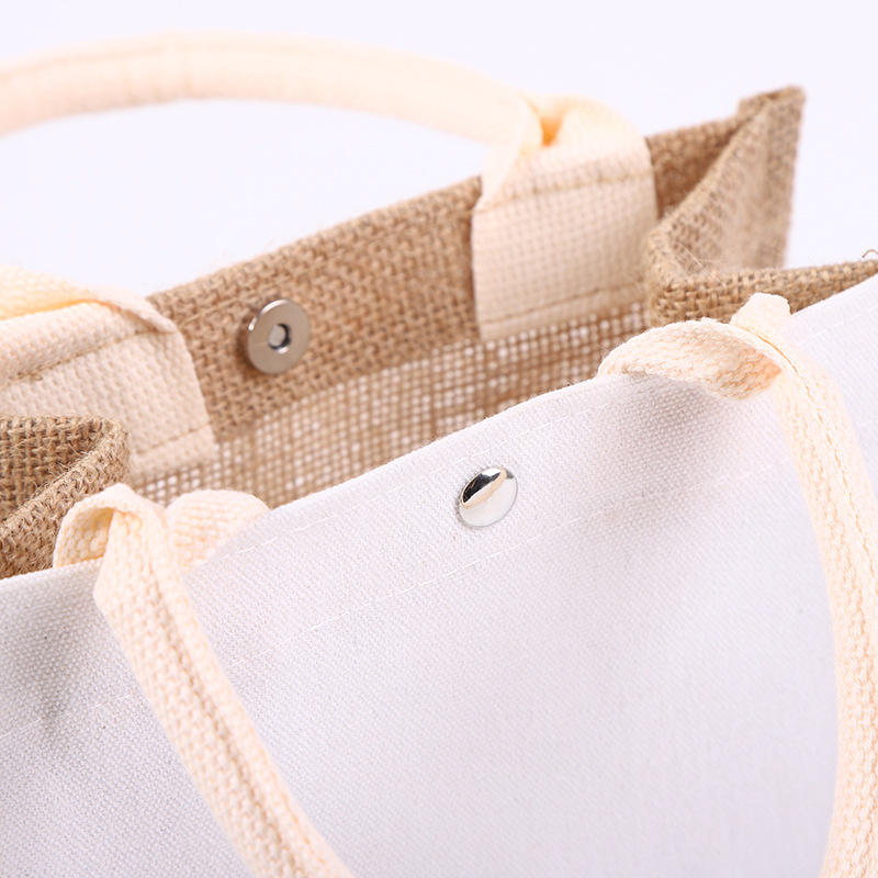 Wholesale Eco-friendly Recycled Reusable Grocery Shopping Gift Canvas Jute Burlap Tote Bag