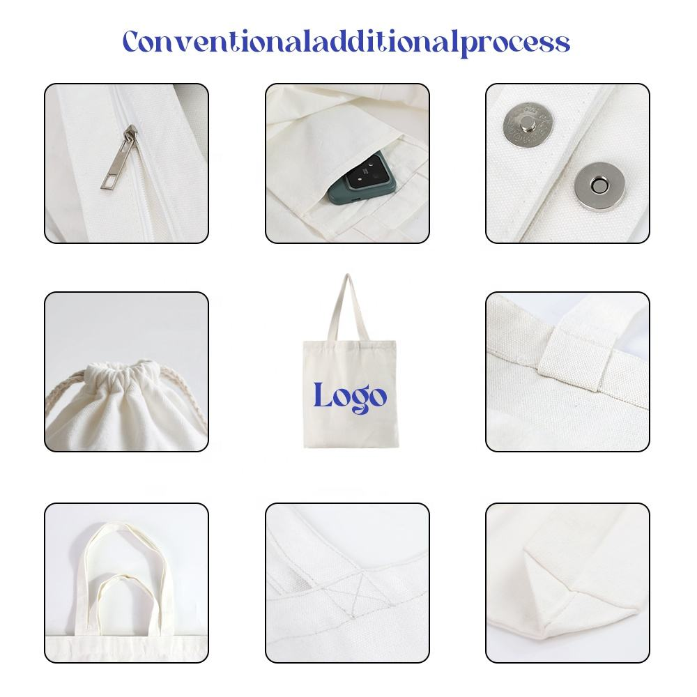 Custom Canvas Tote Bags with Printed &Embroidered Logo