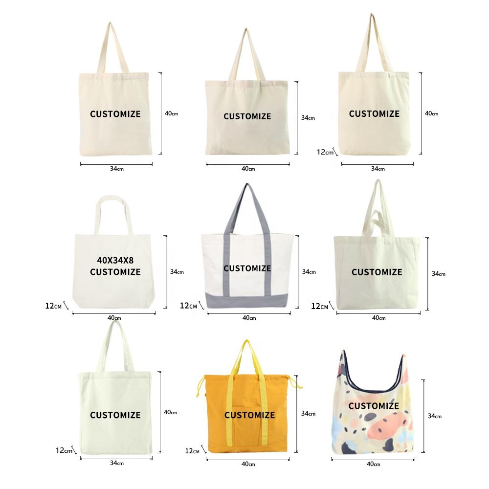 Custom Canvas Tote Bags with Printed &Embroidered Logo