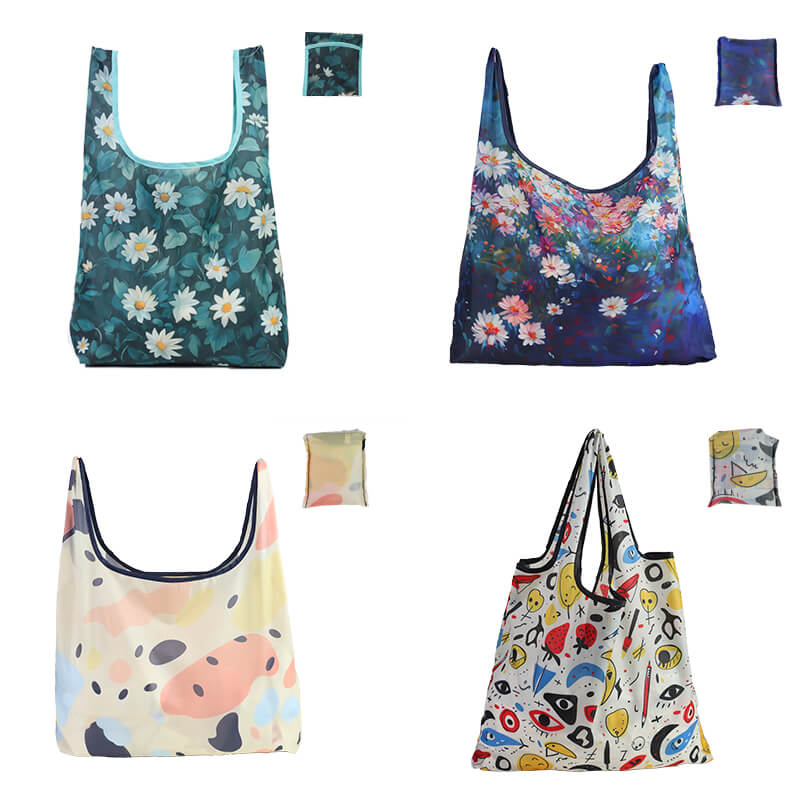 Bulk Eco Friendly Polyester Foldable Shopping Bag