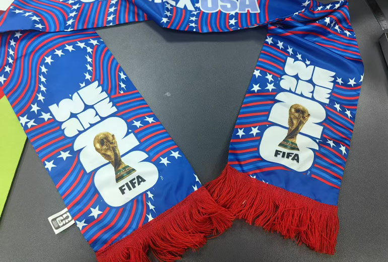 FIFA Customized Fan Scarves OEM Service Case