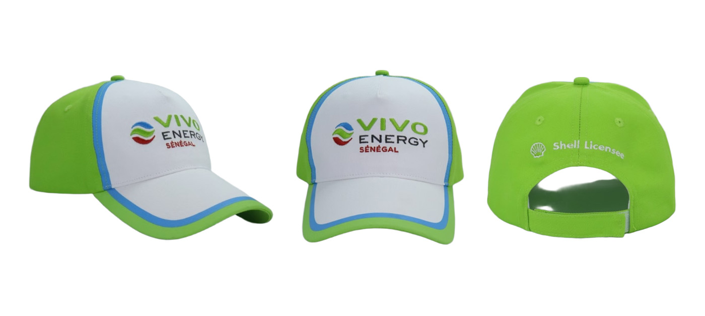 Senegal VIVO & Shell Customized Hats OEM Service Case