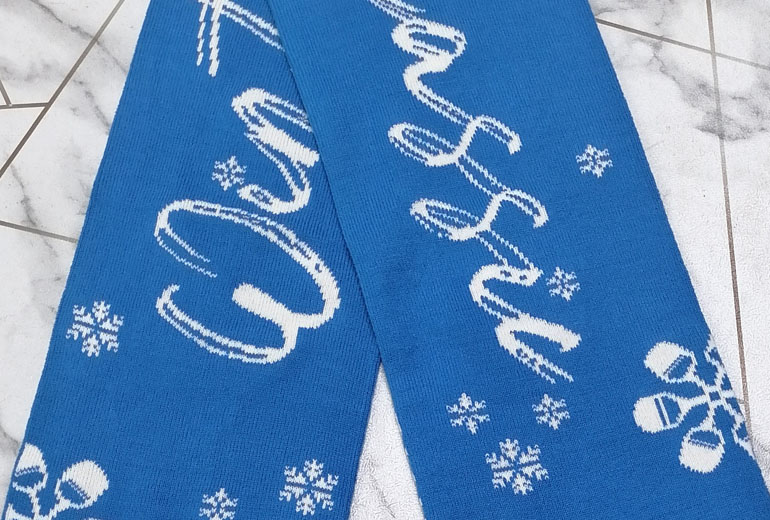 Party Paradise Customized Acrylic Scarves for Winter Event