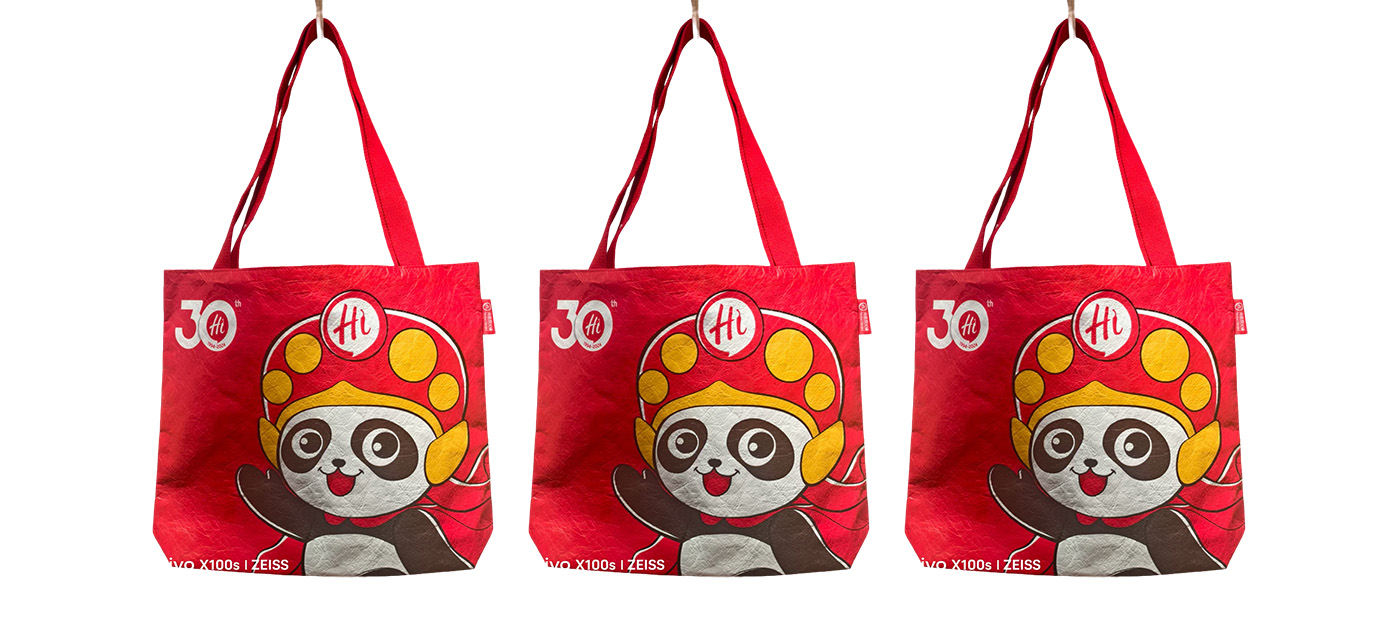Haidilao customized 38,000 Dupont Paper Bags for 30th Anniversary