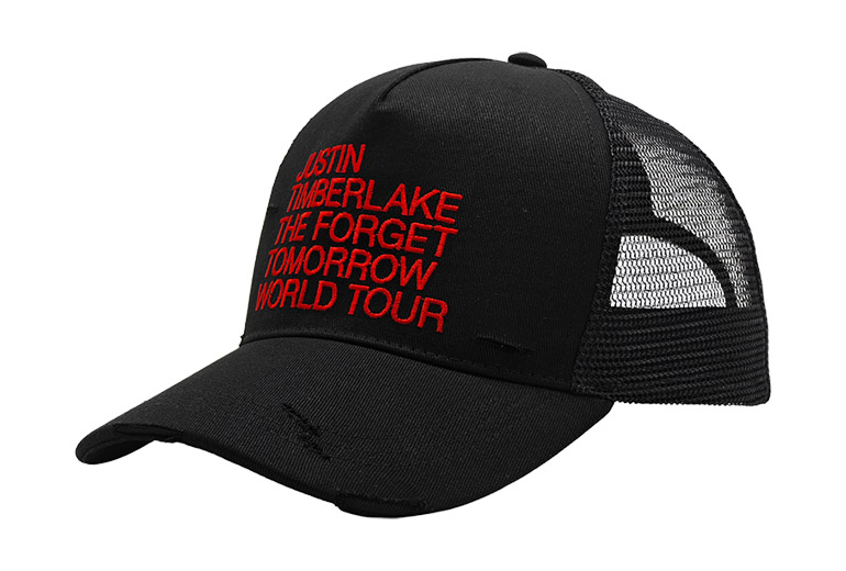 Justin Timberlake The Forget Tomorrow: 8,000 Custom Distressed Hats Delivered 2 Days Early in 13 Days