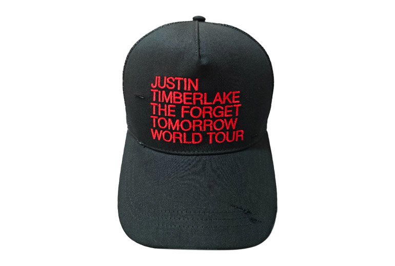 Justin Timberlake The Forget Tomorrow: 8,000 Custom Distressed Hats Delivered 2 Days Early in 13 Days