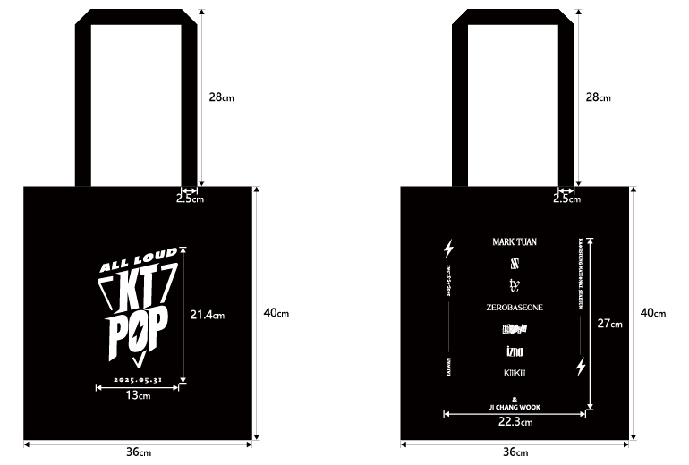 KT POP Girl Group 15,000 canvas bags for concert merchandise