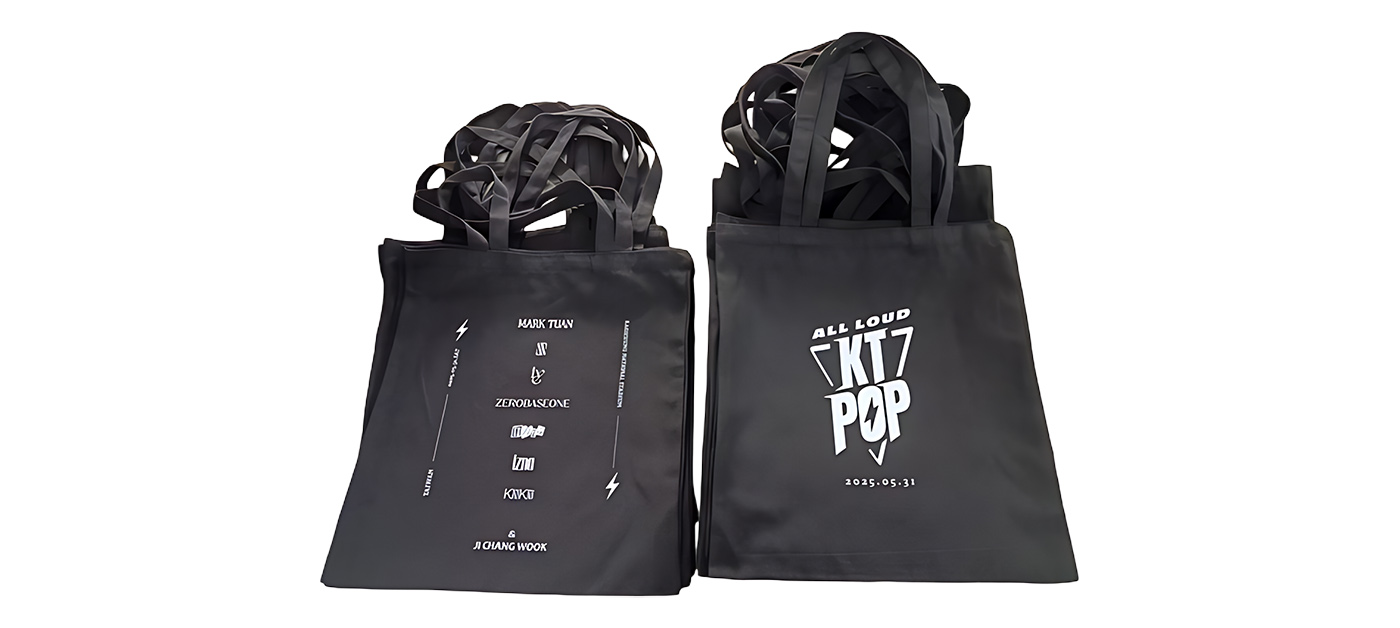 KT POP Girl Group 15,000 canvas bags for concert merchandise