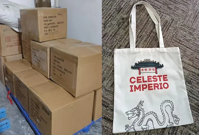 Han Palace Restaurant Customized Canvas Bags OEM Service Case
