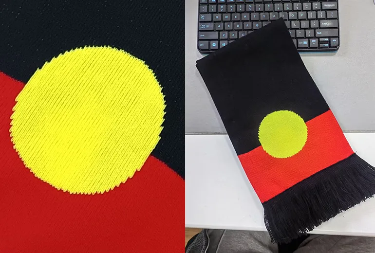 Gahumi: Custom Fan Scarves OEM 500 Units in 13 Days for Kate Corrigan