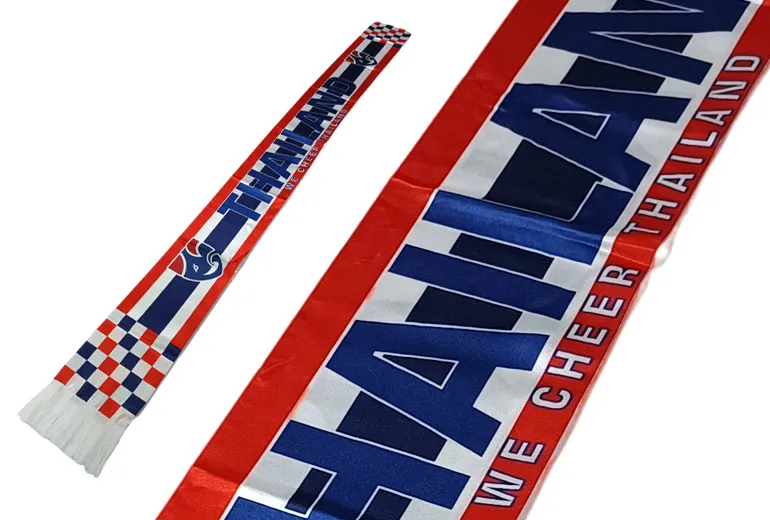 Gahumi: Custom Thai Football Fan Scarves Manufacturing | 500 pcs Order Delivered