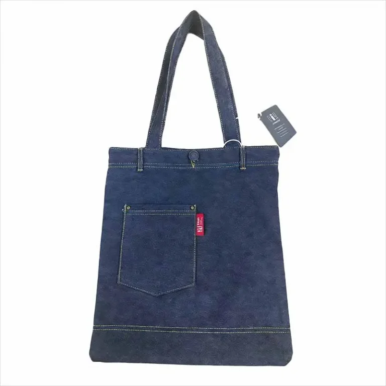 Dalian University of Technology Customized Black and Blue Denim Bags