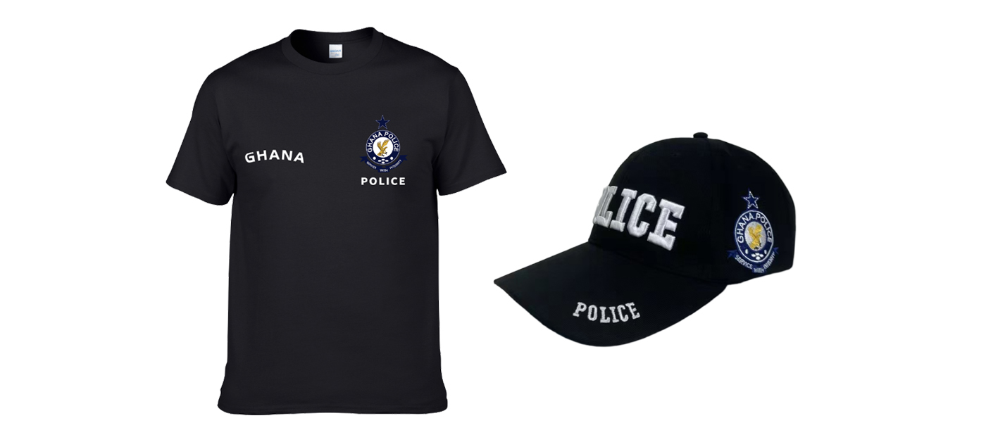 Ghana Police Apparel: Quality Custom T-shirts and Caps Delivered On Time