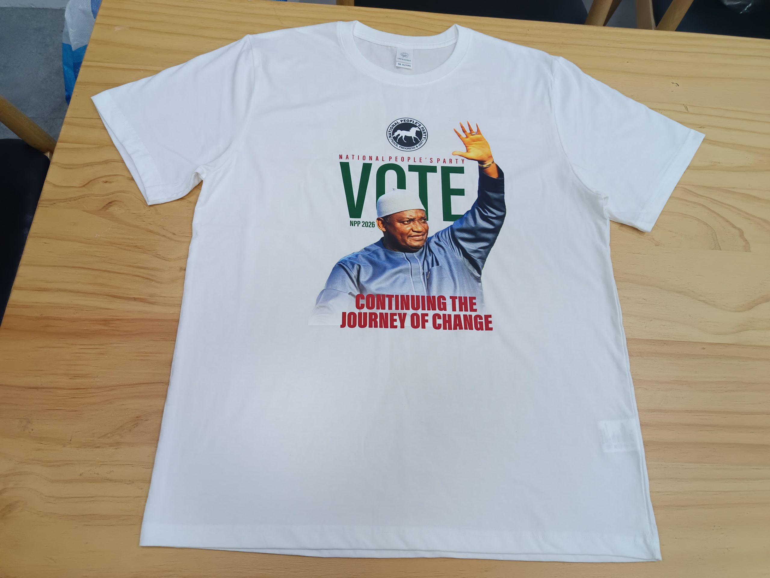 Large-Scale Custom Election T-Shirts for Campaign Supply with 7,500pcs and Accessories