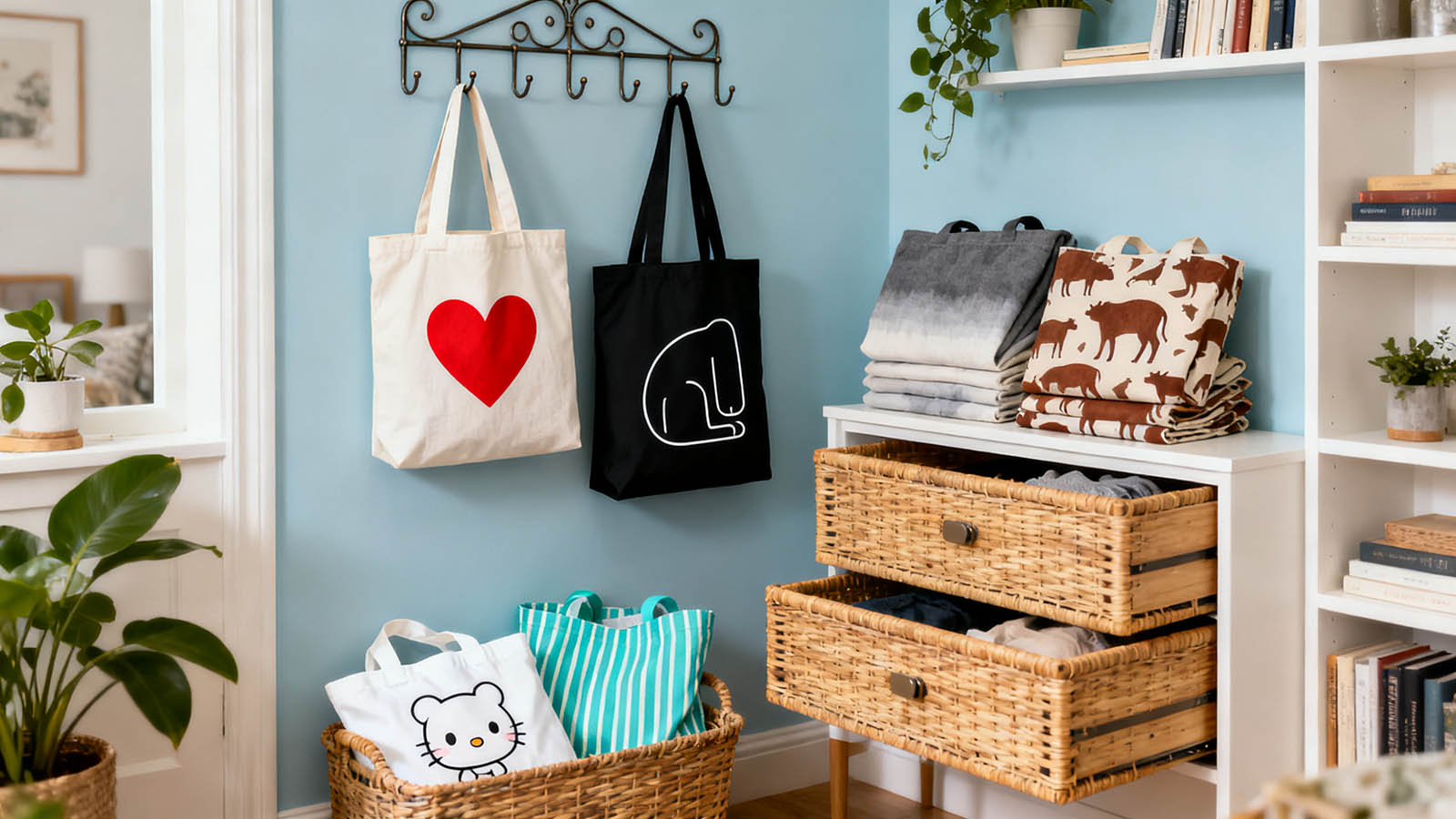 How to Store Custom Tote Bags at Home