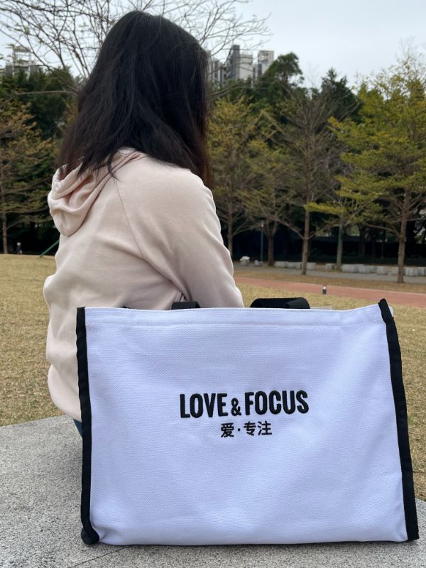 Fat Donglai same canvas bag-in stock-white horizontal panel