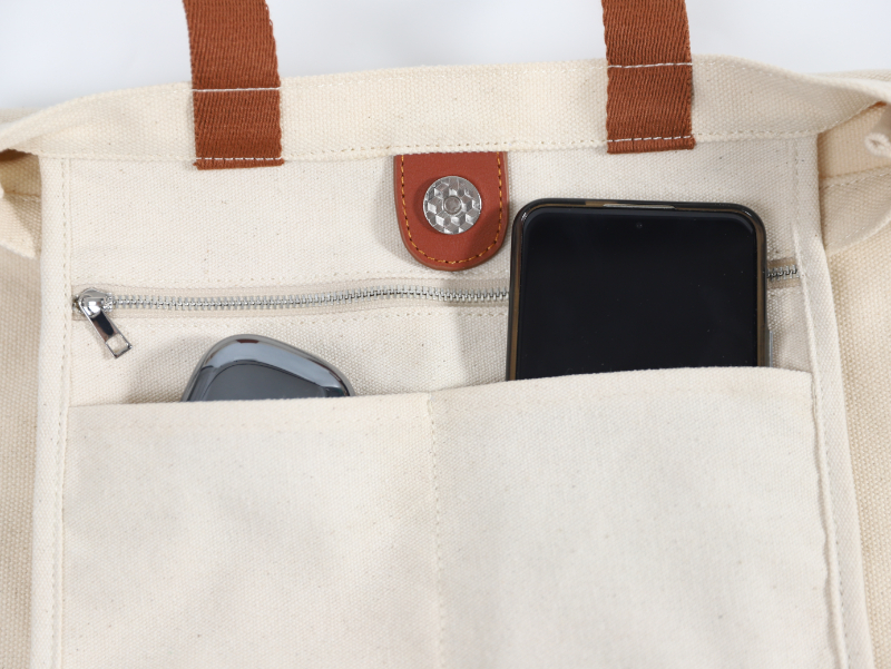 Fat Donglai same canvas bag-Spot-Beige