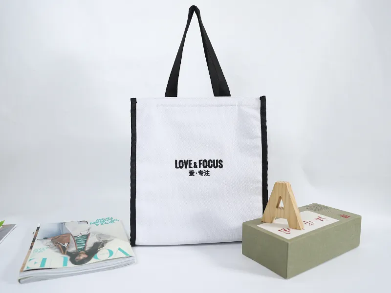 Fat Donglai same canvas bag-in stock-white vertical version