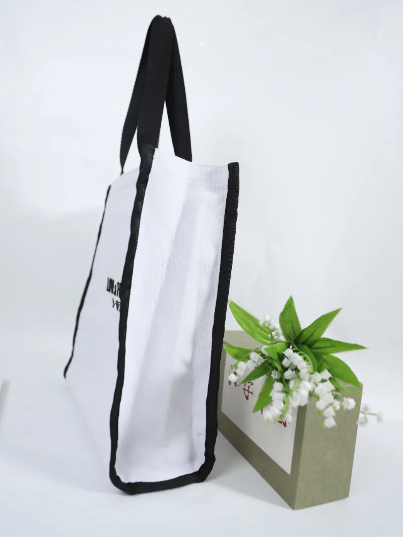 Fat Donglai same canvas bag-in stock-white vertical version