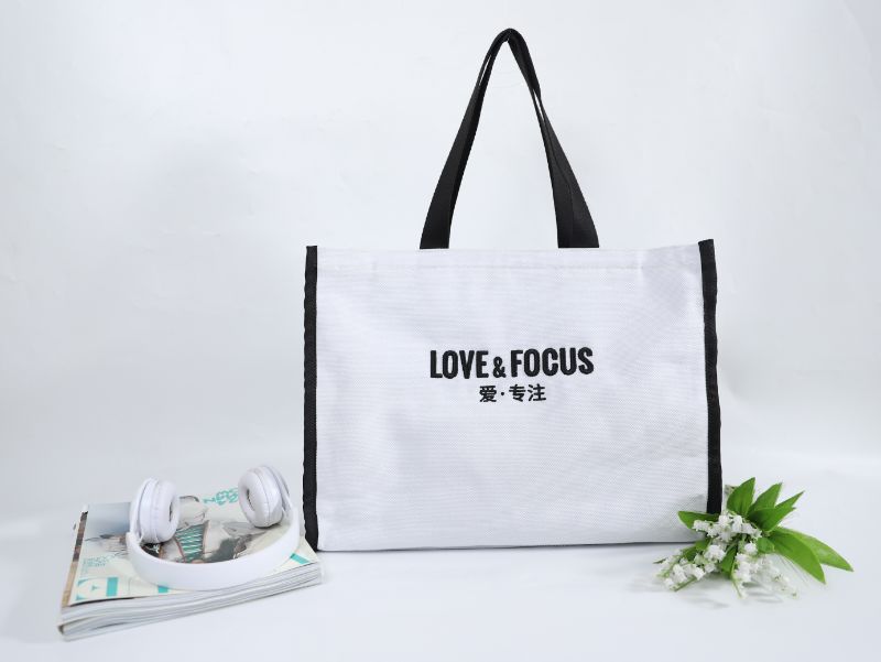 Fat Donglai same canvas bag-in stock-white horizontal panel