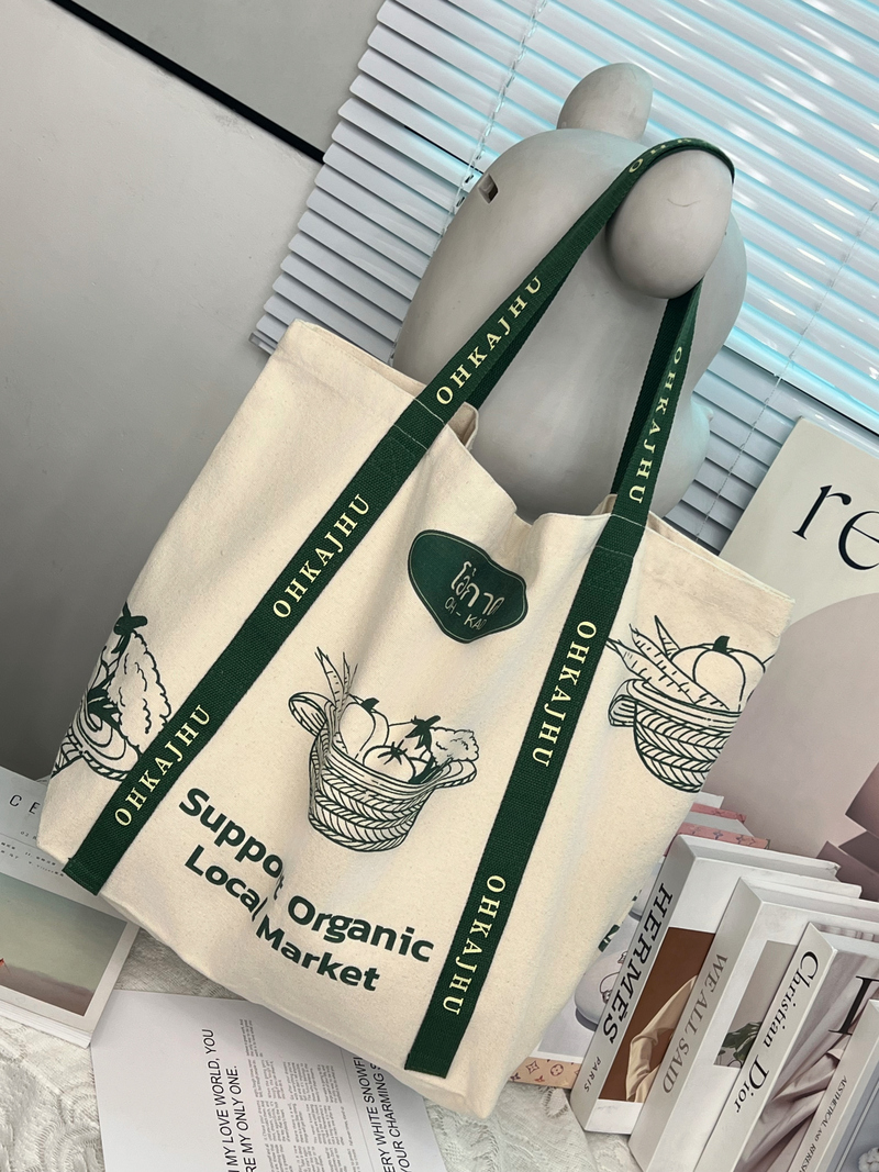 Gahumi Hot Sale Wholesale Promotional Custom Reusable Canvas Bags Plain 12/14/16oz Cotton Canvas Tote Bags