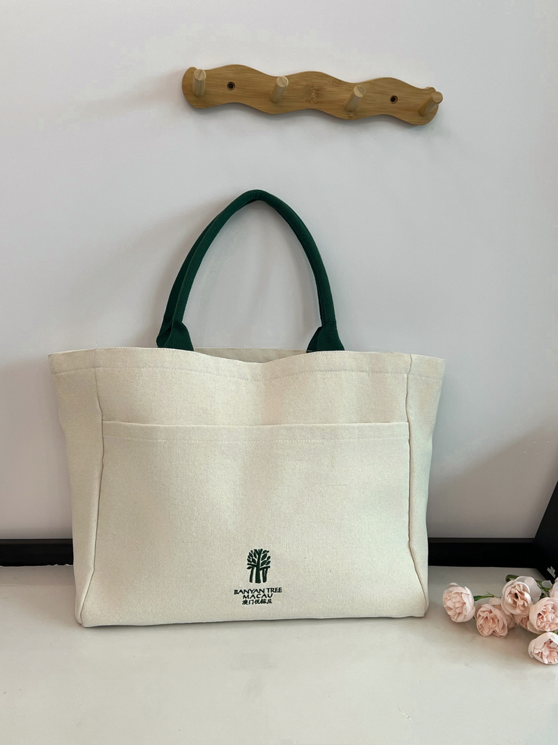 Gahumi Custom Print Logo Cheap Cotton Large Reusable Canvas Bags Plain Blank 100% Cotton Canvas Bag