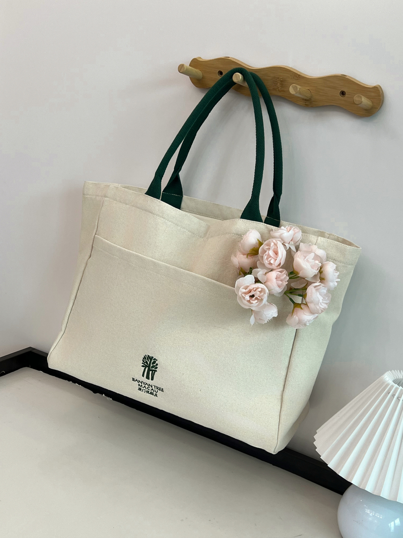 Gahumi Custom Print Logo Cheap Cotton Large Reusable Canvas Bags Plain Blank 100% Cotton Canvas Bag