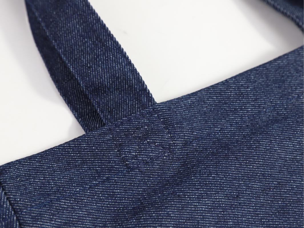 Denim Bottom and Side Canvas Bag
