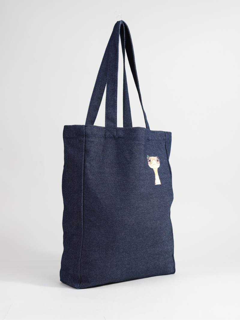 Embroidered Bottom and Side Canvas Bag
