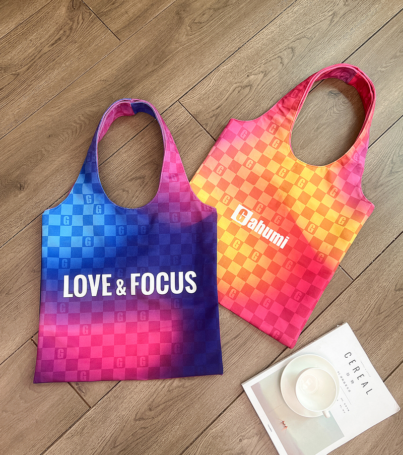 Pink and Yellow Shopping Bag